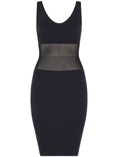 Wolford Mosaic Net Dress In Black