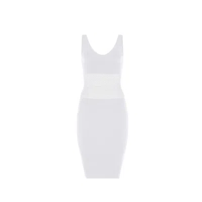 Wolford Mosaic Net Dress In White