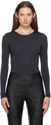 Wolford Navy Berlin Bodysuit In 5722 Deep Night