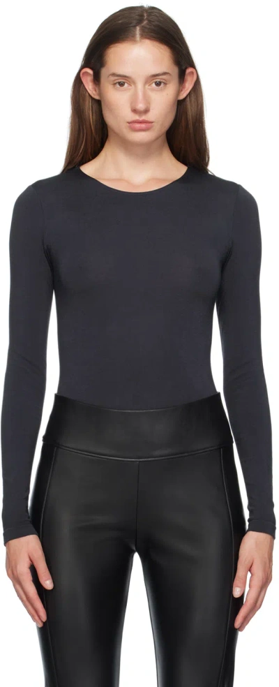Wolford Navy Berlin Bodysuit In 5722 Deep Night