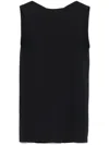 Wolford Navy Blue Boat-neck Top In Navy Blue