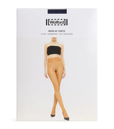 Wolford Neon 40 Tights In Blue