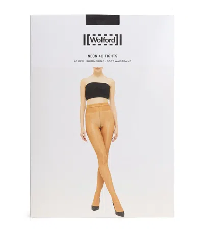 Wolford Neon 40 Tights In Brown