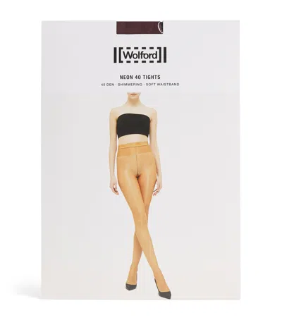 Wolford Neon 40 Tights In Brown