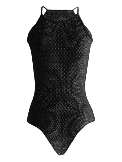 Wolford Net Daisy Body In Black