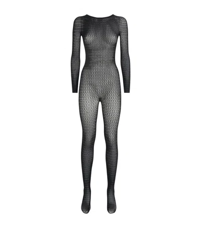 Wolford Net Daisy Catsuit In Black