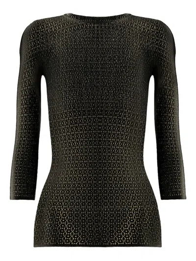 Wolford Net Long Sleeves Top In Black
