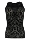 Wolford Net-pattern Sleeveless Top In Black