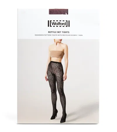 Wolford Net Reptile Tights In Black