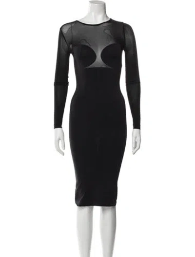 Pre-owned Wolford Nylon Knee-length Dress W/ Tags In Blue