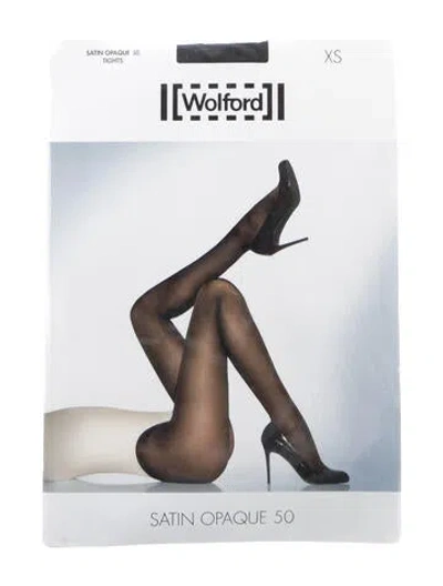 Pre-owned Wolford Nylon Stockings W/tags In Black