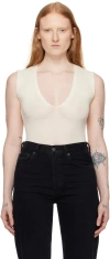 Wolford Off-white Aurora Bodysuit In 1051 Ecrue