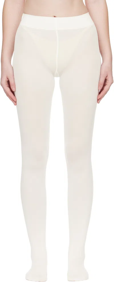 WOLFORD OFF-WHITE VELVET DE LUXE 66 TIGHTS