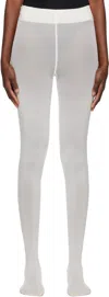 Wolford Off-white Velvet De Luxe 66 Tights In 1180 Ecrue