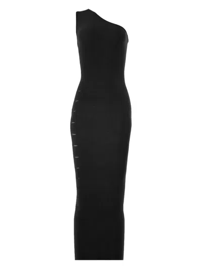 Wolford One-shoulder Slash Dress In Black