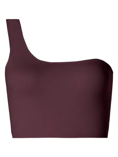 Wolford One-shoulder Sleeveless Top In Purple