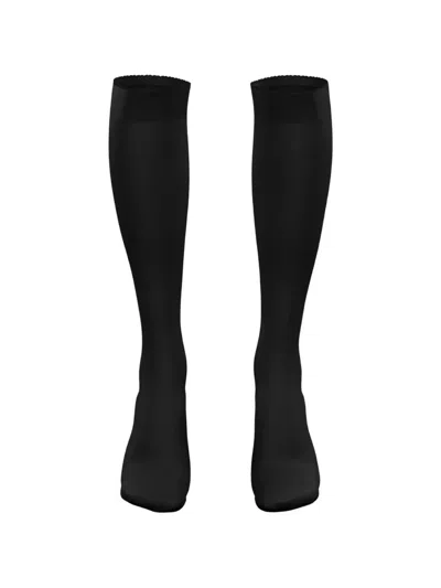 Wolford Orchid 50 Knee-high Socks In Black