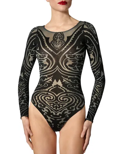 WOLFORD ORNATE PATTERNED BODYSUIT