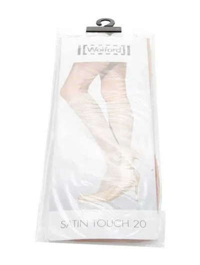 Pre-owned Wolford Pair Of Satin Touch 20 Hosiery W/tags In Neutral