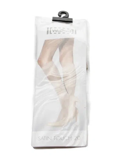 Pre-owned Wolford Pair Of Satin Touch 20 Hosiery W/tags In Neutral