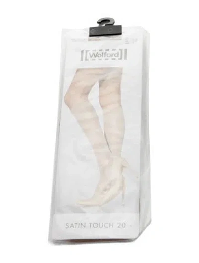 Pre-owned Wolford Pair Of Satin Touch 20 Hosiery W/tags In Neutral