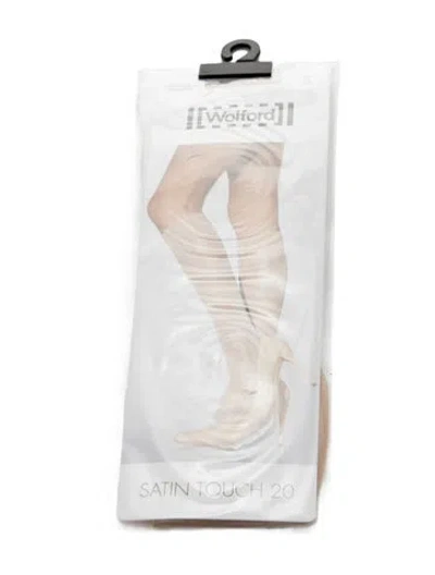 Pre-owned Wolford Pair Of Satin Touch 20 Hosiery W/tags In Neutral