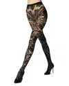 Wolford Paisley Tattoo Tights In Grey/black