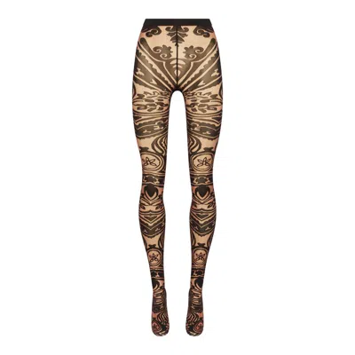 Wolford Paisley Tattoo Tights In Multi