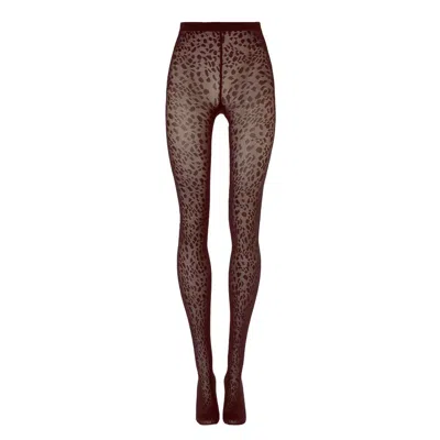 Wolford Snakeskin Tights In Brown