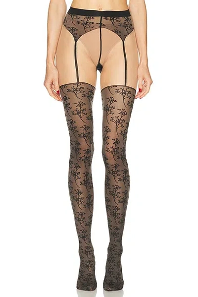 Wolford Passion Flower Tights In Black