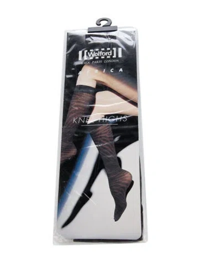 Pre-owned Wolford Patterned Knee High Sock In Multi