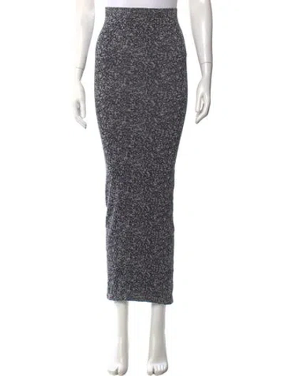 Pre-owned Wolford Patterned Long Skirt In Gray