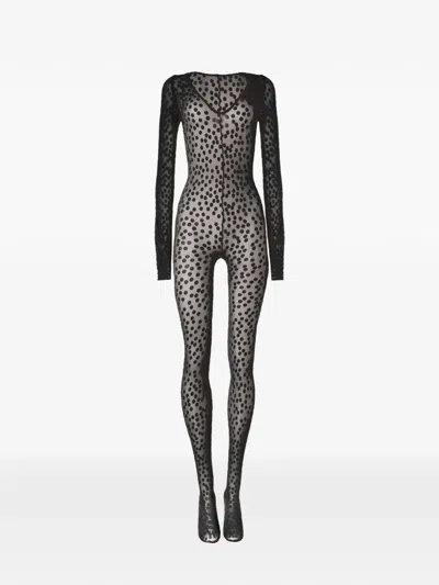 Wolford Polka Dot Catsuit In Black