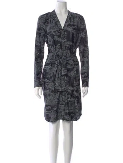 Pre-owned Wolford Printed Mini Dress In Black