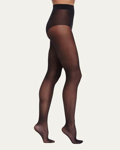 Wolford Pure 10 Semisheer Tights In Black