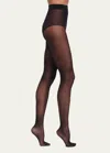 Wolford Pure 10 Semisheer Tights In Black