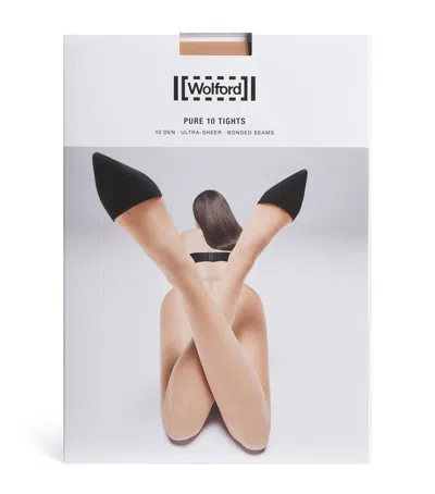 Wolford Pure 10 Tights In Neutral