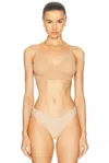 Wolford Pure Skin V-neck Stretch-woven Bra In Fairly Light
