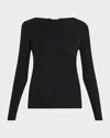Wolford Pure Bateau-neck Jersey Top In Black