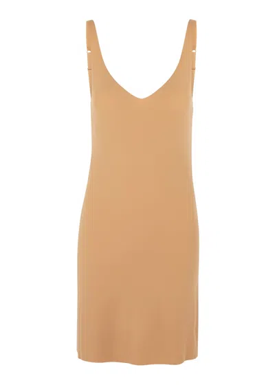 Wolford Pure Brown Seamless-finish Slip In Nude