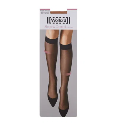 Wolford Pure Energy 30 Leg Vitalizer Knee-highs In Nude