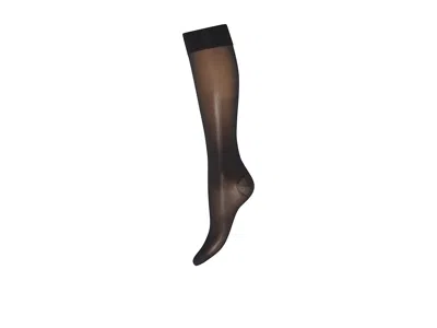 Wolford Pure Energy 30 Leg Vitalizer Knee-high Women's Knee High Socks Shoes Black: Lg