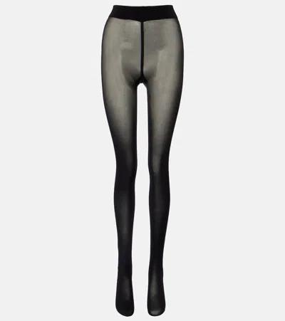 Wolford Individual Gobi 10 Denier Tights In Black