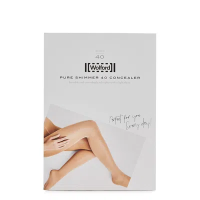 Wolford Pure Shimmer Conceal 40 Denier Tights In Nude