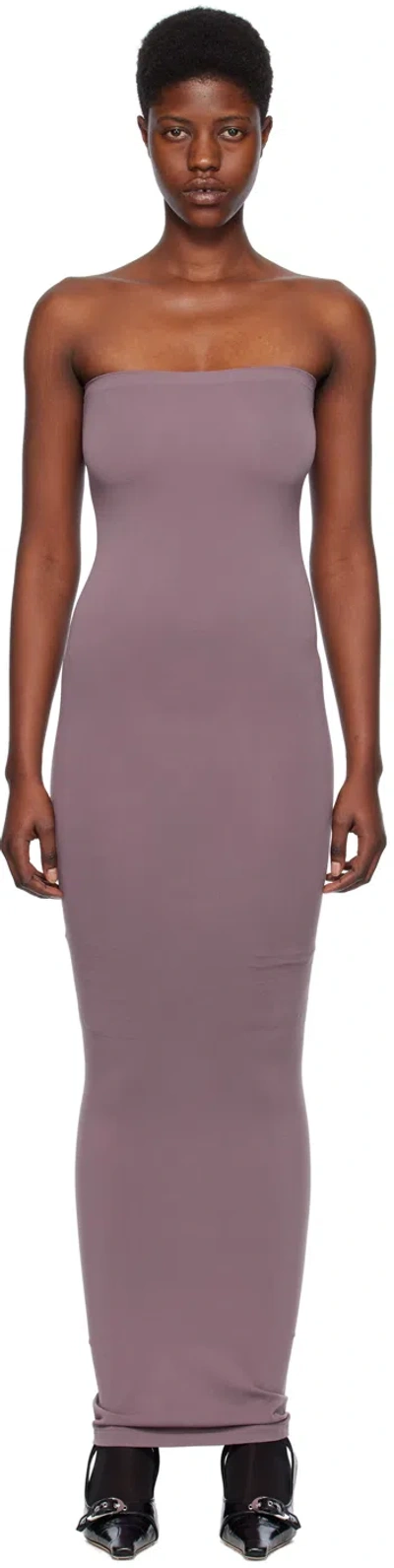 Wolford Purple Fatal Maxi Dress In 3211 Arctic Dust