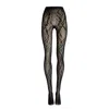Wolford Python Print Net Tights In Black