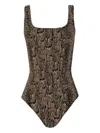 Wolford Python-print Bodysuit In Animal Print