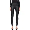 Wolford Black Edie Forming Faux-leather Leggings In Black