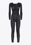 Wolford Python-pattern Long-sleeve Jumpsuit In Black