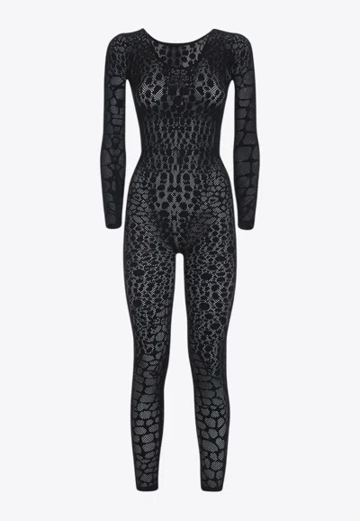 WOLFORD REPTILE NET JUMPSUIT